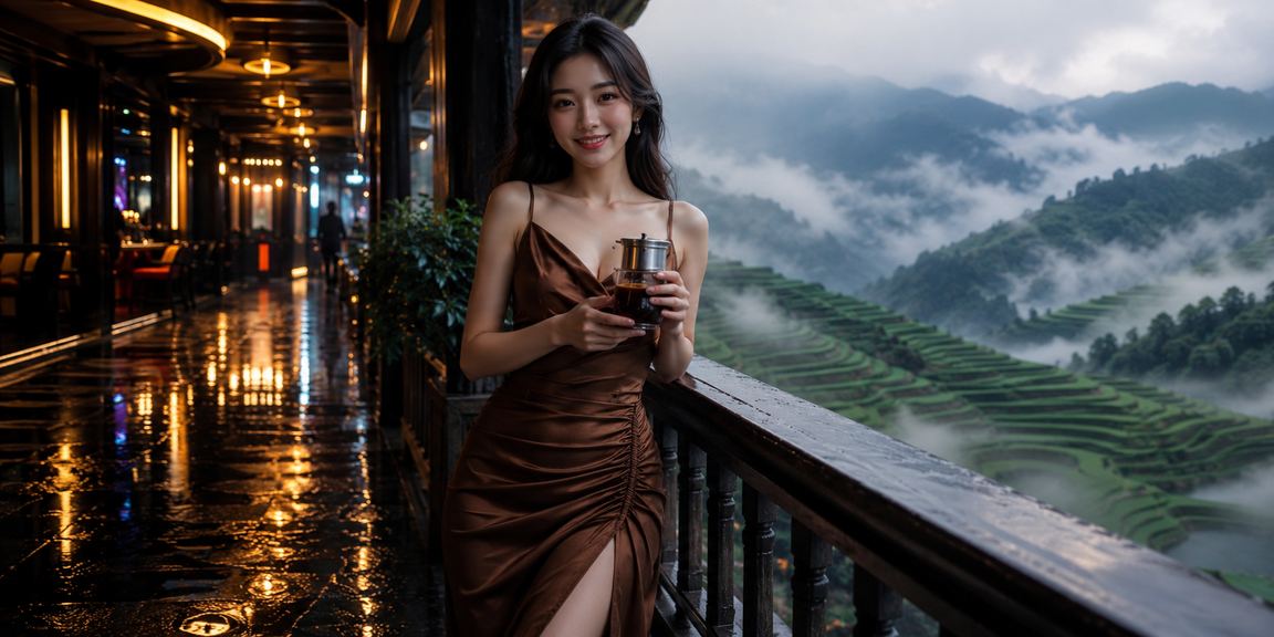 Người dùng tại Sa Pa thưởng thức cà phê và kiểm tra cấp bậc VIP